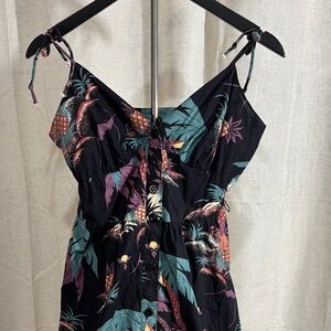 Vintage 70s/80s Tropical Print Mini Sundress
